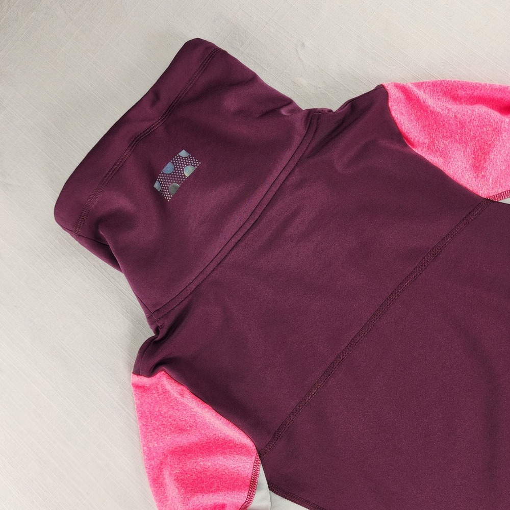 PINK Victoria's Secret Pullover Womens XS Burgundy Pink Colorblock Polyester - Picture 10 of 11